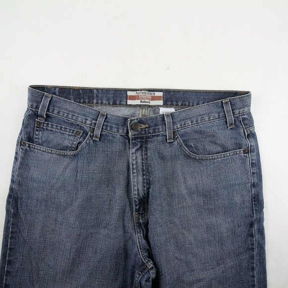 Levi Strauss Signature Men's Relaxed Jeans Dark 38 - Picture 3 of 8